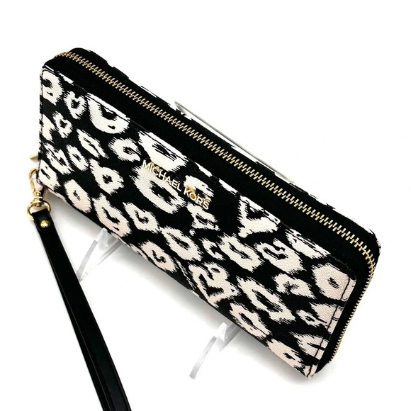 Michael Kors Large Continental Wallet Wristlet Black Multi - Picture 6 of 9